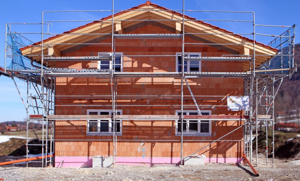 Maison individuelle en cours de construction