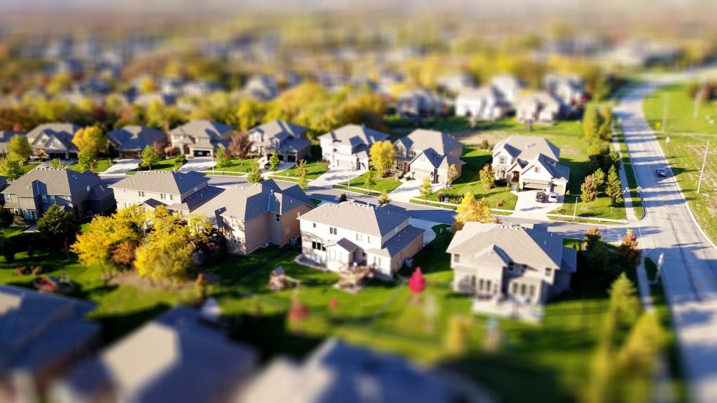 quartier avec des maisons en lotissement